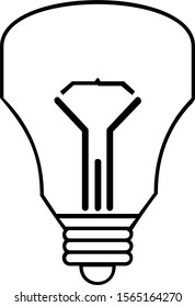 Light bulb in flat style stock illustration