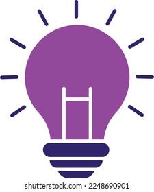 Light Bulb Flat Vector Icon Design