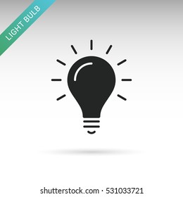 light bulb flat vector icon