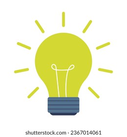 light bulb flat vector illustration