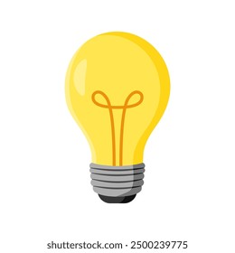 Light bulb. flat vector illustration of a light bulb