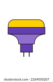 Light Bulb flat vector, isolated on white background. Idea sign, solution, thinking concept. Lighting Electric lamp. Electricity, shine. Trendy Flat style for graphic design, Web site, UI. EPS