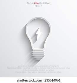 Light bulb flat webi con. Eps 10.