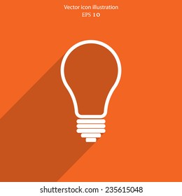 Light bulb flat webi con. Eps 10.