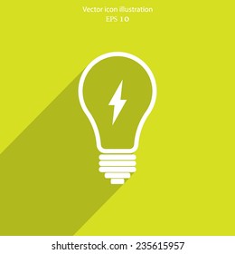 Light bulb flat webi con. Eps 10.