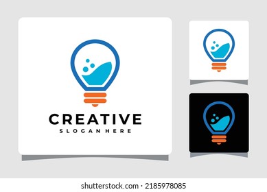 Light Bulb Fluid Idea Logo Template Design Inspiration
