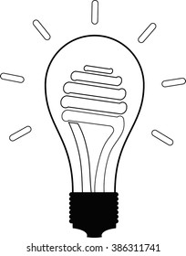 Light bulb with fluorescent light idea