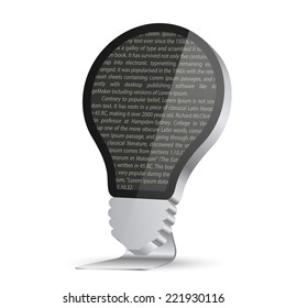 Light bulb in the form of a monitor. Vector illustration