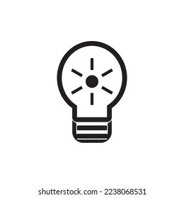 The light bulb is full of creative ideas, analytical thinking. Light bulb icon vector. illustration symbol idea.