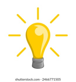 Light bulb full of creative ideas and thoughts, light bulb icon vector. Analytical thinking to process. Idea symbol illustration.