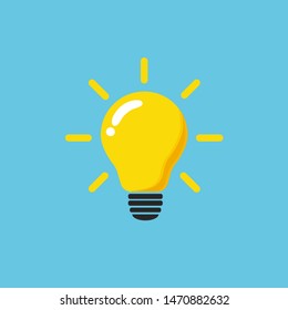 The light bulb is full of ideas And creative thinking, analytical thinking for processing. Light bulb icon vector. ideas symbol illustration.