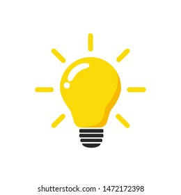 The light bulb is full of ideas And creative thinking, analytical thinking for processing. Light bulb icon vector. ideas symbol illustration.