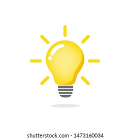 The light bulb is full of ideas And creative thinking, analytical thinking for processing. Light bulb icon vector. ideas symbol illustration.