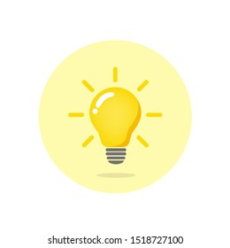 The light bulb is full of ideas And creative thinking, analytical thinking for processing. Light bulb icon vector. ideas symbol illustration.