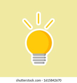 The light bulb is full of ideas And creative thinking, analytical thinking for processing. Light bulb icon vector. ideas symbol illustration.