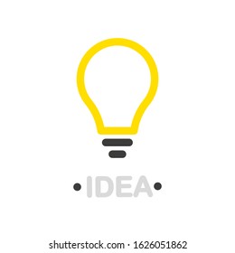 The light bulb is full of ideas And creative thinking. Light bulb icon.