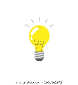 The light bulb is full of ideas And creative thinking, analytical thinking for processing. Light bulb icon vector. ideas symbol illustration.