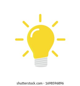 La bombilla está llena de ideas Y pensamiento creativo, pensamiento analítico para el procesamiento. Vector de icono de bombilla. ilustración de símbolo de ideas.