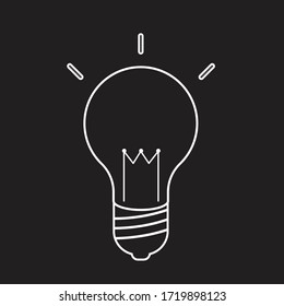 The light bulb is full of ideas And creative thinking, analytical thinking for processing. Light bulb icon vector. ideas symbol illustration.