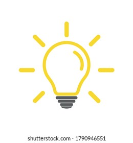 The light bulb is full of ideas And creative thinking, analytical thinking for processing. Light bulb icon vector. ideas symbol illustration.