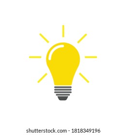 Light bulb is full of ideas And creative thinking, analytical thinking for processing. Light bulb icon vector. ideas symbol illustration. eps 10