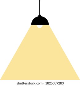 The light bulb is full of ideas And creative thinking, analytical thinking for processing. Light bulb icon vector. ideas symbol illustration.Black ceiling lamp Yellow luminous On a white background.