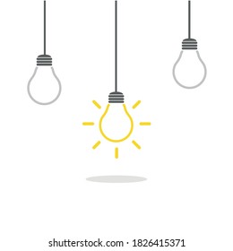 The light bulb is full of ideas And creative thinking, analytical thinking for processing. Light bulb icon vector. ideas symbol illustration.