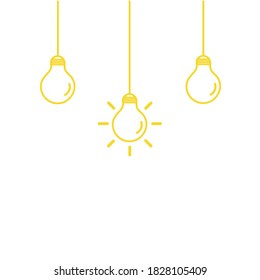 The light bulb is full of ideas And creative thinking, analytical thinking for processing. Light bulb icon vector. ideas symbol illustration.