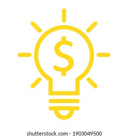 The light bulb is full of ideas And creative thinking, analytical thinking for processing. Light bulb icon vector. ideas symbol illustration.