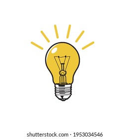 La bombilla está llena de ideas y pensamiento creativo