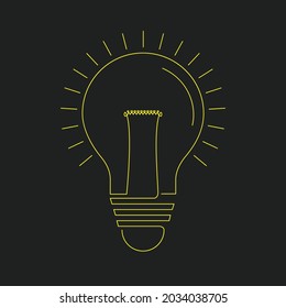 The light bulb is full of ideas And creative thinking, analytical thinking for processing. Light bulb icon vector. ideas symbol illustration. only one path 