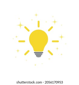 The light bulb is full of ideas And creative thinking, analytical thinking for processing. Light bulb icon vector. ideas symbol illustration.