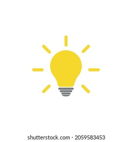 The light bulb is full of ideas And creative thinking, analytical thinking for processing. Light bulb icon vector. ideas symbol illustration.
