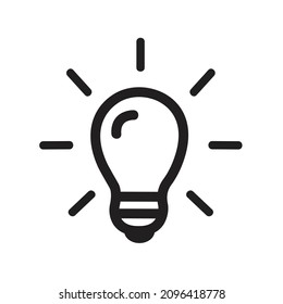 The light bulb is full of ideas And creative thinking, analytical thinking for processing. Light bulb icon vector. ideas symbol illustration.