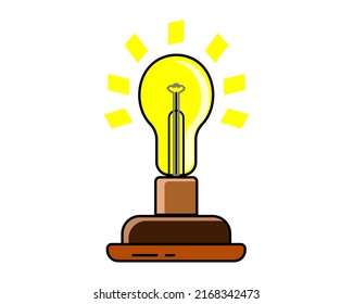 The light bulb is full of ideas, creative thinking and analytical thinking. Light bulb icon vector, Ideas symbol illustration.