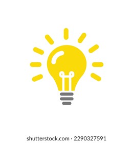  Light bulb is full of ideas And creative thinking, analytical thinking for processing. Light bulb icon vector. ideas symbol illustration.