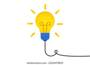 The light bulb is full of ideas And creative thinking, analytical thinking for processing. Light bulb icon. ideas symbol illustration. Isolated on white background.
