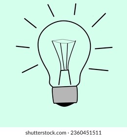 The light bulb is full of ideas And creative thinking, analytical thinking for processing. Light bulb icon vector. ideas symbol illustration.