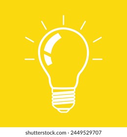 The light bulb is full of ideas And creative thinking, analytical thinking for processing. Light bulb icon vector. ideas symbol illustration.