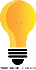 The light bulb is full of ideas And creative thinking, analytical thinking for processing. Light bulb icon. ideas symbol illustration. Isolated on white background.