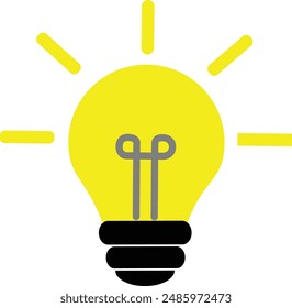 The light bulb is full of ideas And creative thinking, analytical thinking for processing. Light bulb icon. ideas symbol illustration. Isolated on white background.