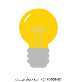 The light bulb is full of ideas And creative thinking, analytical thinking for processing. Light bulb icon vector. ideas symbol illustration.