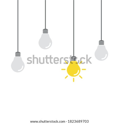 The light bulb is full of ideas And creative thinking, analytical thinking for processing. Light bulb icon vector. ideas symbol illustration.