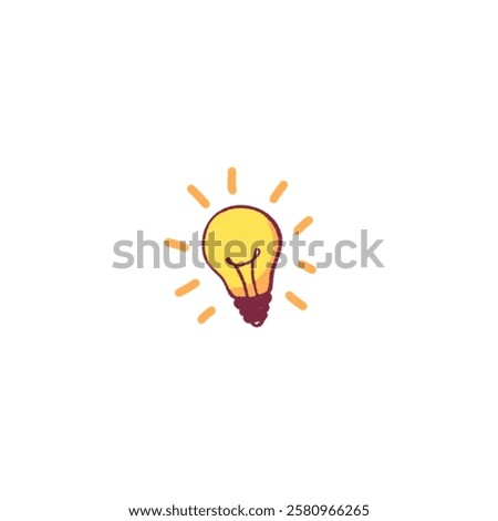 The light bulb is full of ideas And creative thinking, analytical thinking for processing. Light bulb icon vector. ideas symbol illustration