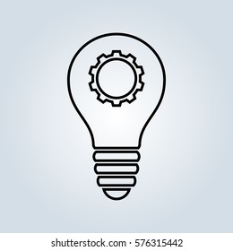light bulb with gear