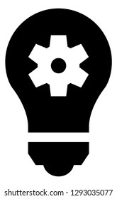 Light Bulb Gear Vector Icon
