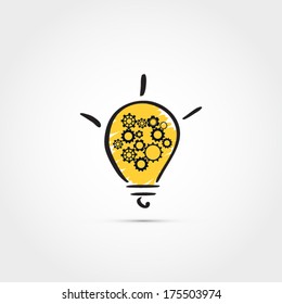 Light bulb with gears