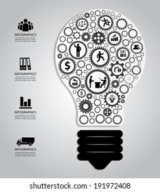 Light bulb with gears