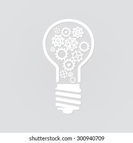 Light bulb with gears