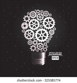 Light bulb with gears electronic